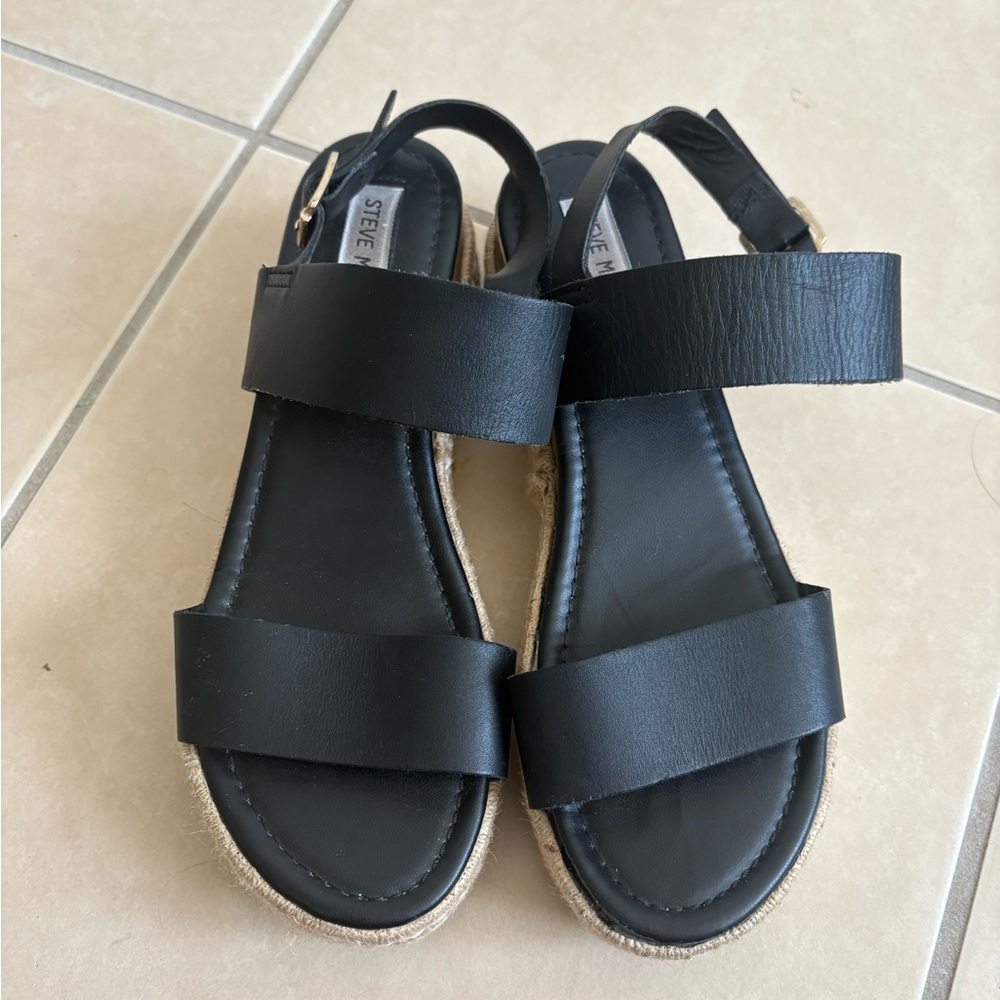 Steve Madden Black Sandals